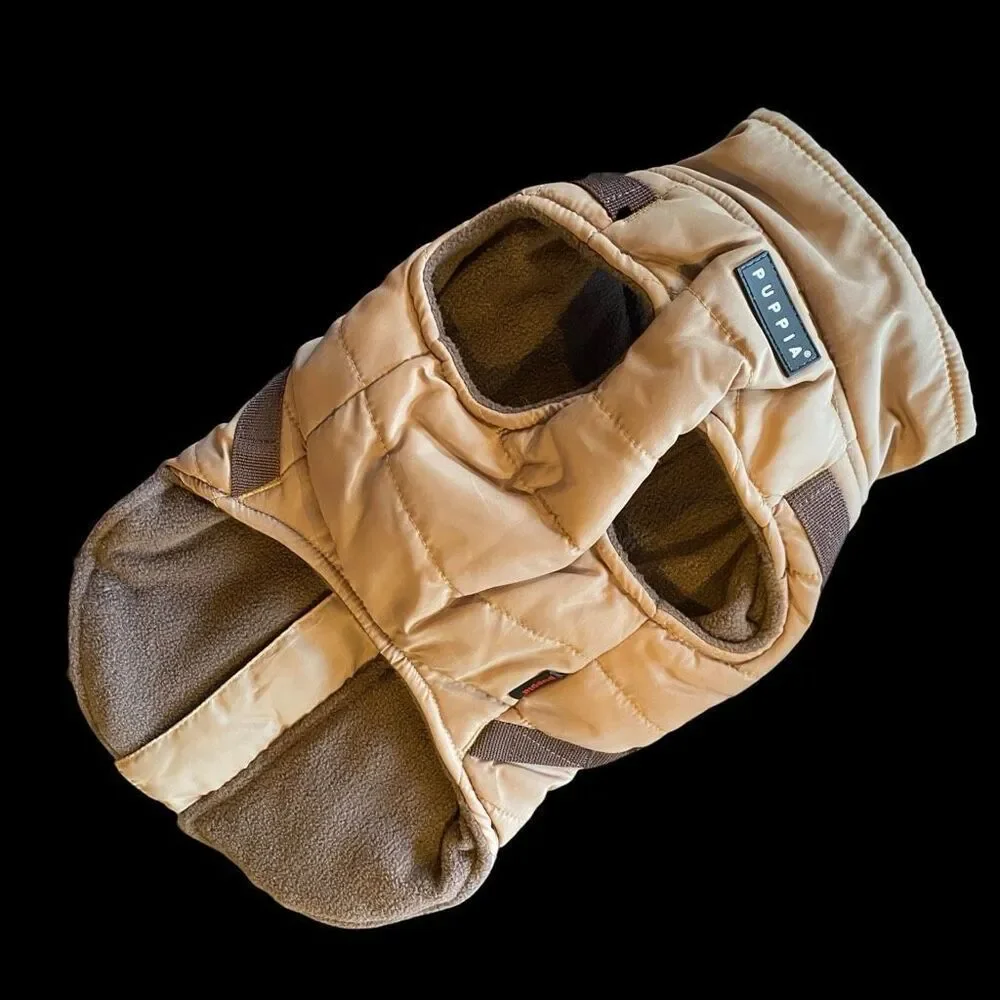 NWT Puppia Mountaineer II Coat Dog Harness Beige Large 18.9” chest